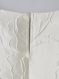 スクエアネックジャガードペプラムブラウス