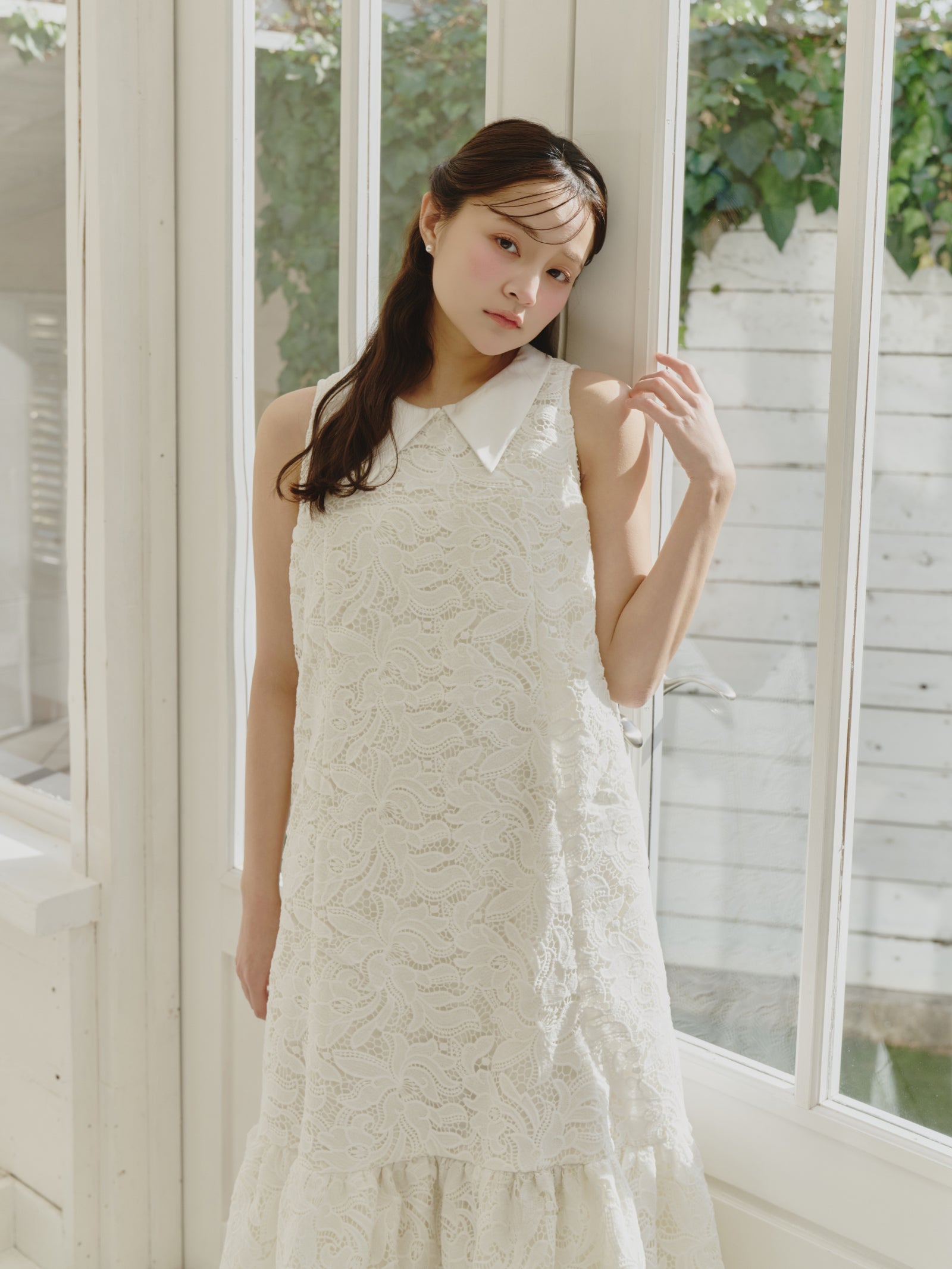 【予約】ビッグカラーレースバルーンワンピース【発送予定日 4月上旬〜4月中旬】