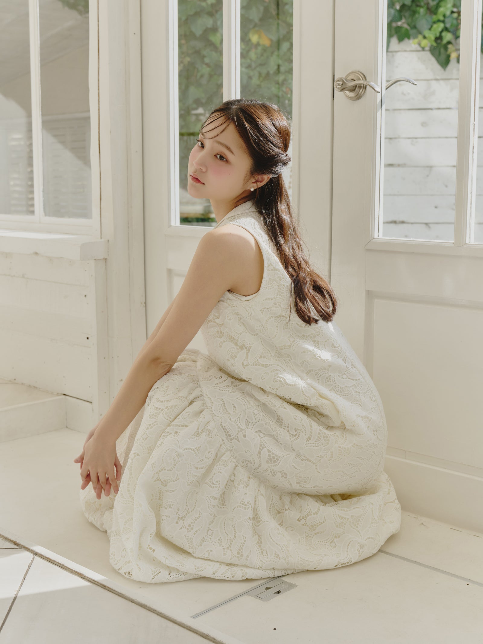 【予約】ビッグカラーレースバルーンワンピース【発送予定日 4月上旬〜4月中旬】