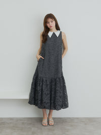 【予約】ビッグカラーレースバルーンワンピース【発送予定日 4月上旬〜4月中旬】