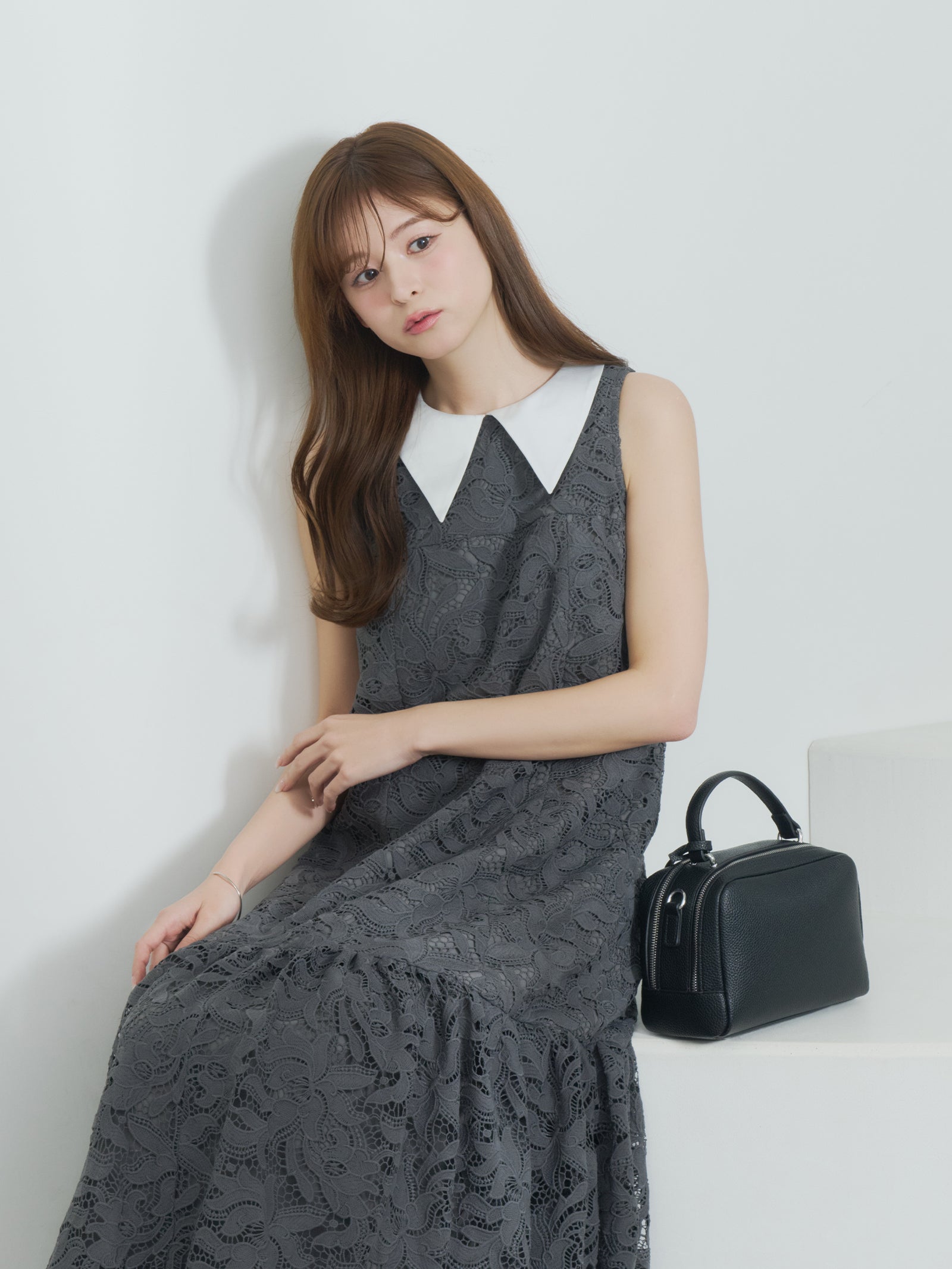 【予約】ビッグカラーレースバルーンワンピース【発送予定日 4月上旬〜4月中旬】