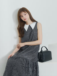 【予約】ビッグカラーレースバルーンワンピース【発送予定日 4月上旬〜4月中旬】