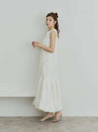 【予約】ビッグカラーレースバルーンワンピース【発送予定日 4月上旬〜4月中旬】