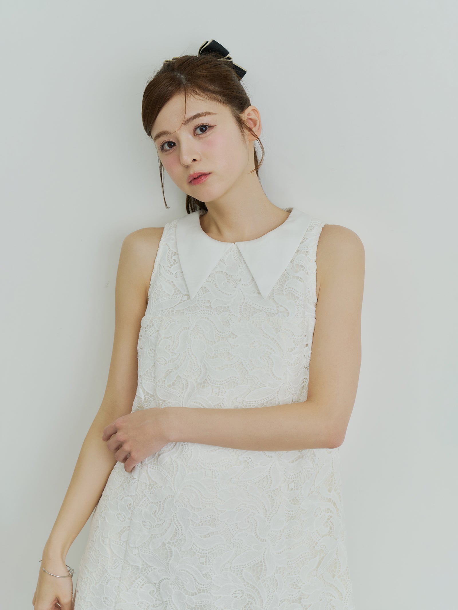 【予約】ビッグカラーレースバルーンワンピース【発送予定日 4月上旬〜4月中旬】