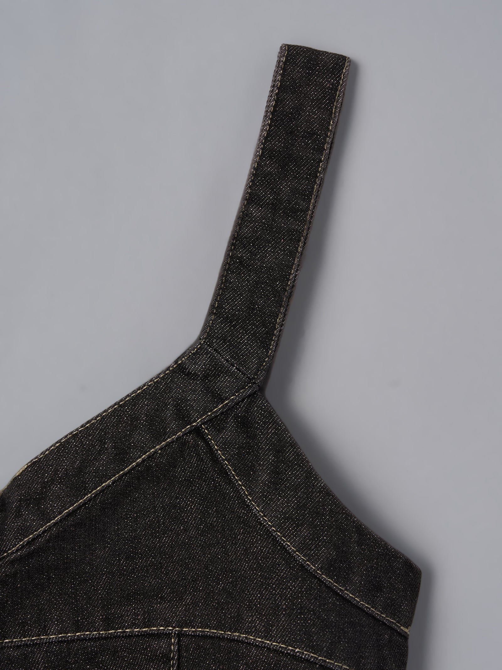 デニムペプラムビスチェ