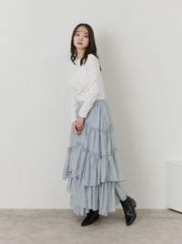 アシンメトリードレープトップス