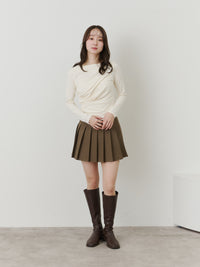 アシンメトリードレープトップス