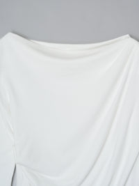 アシンメトリードレープトップス