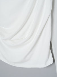 アシンメトリードレープトップス