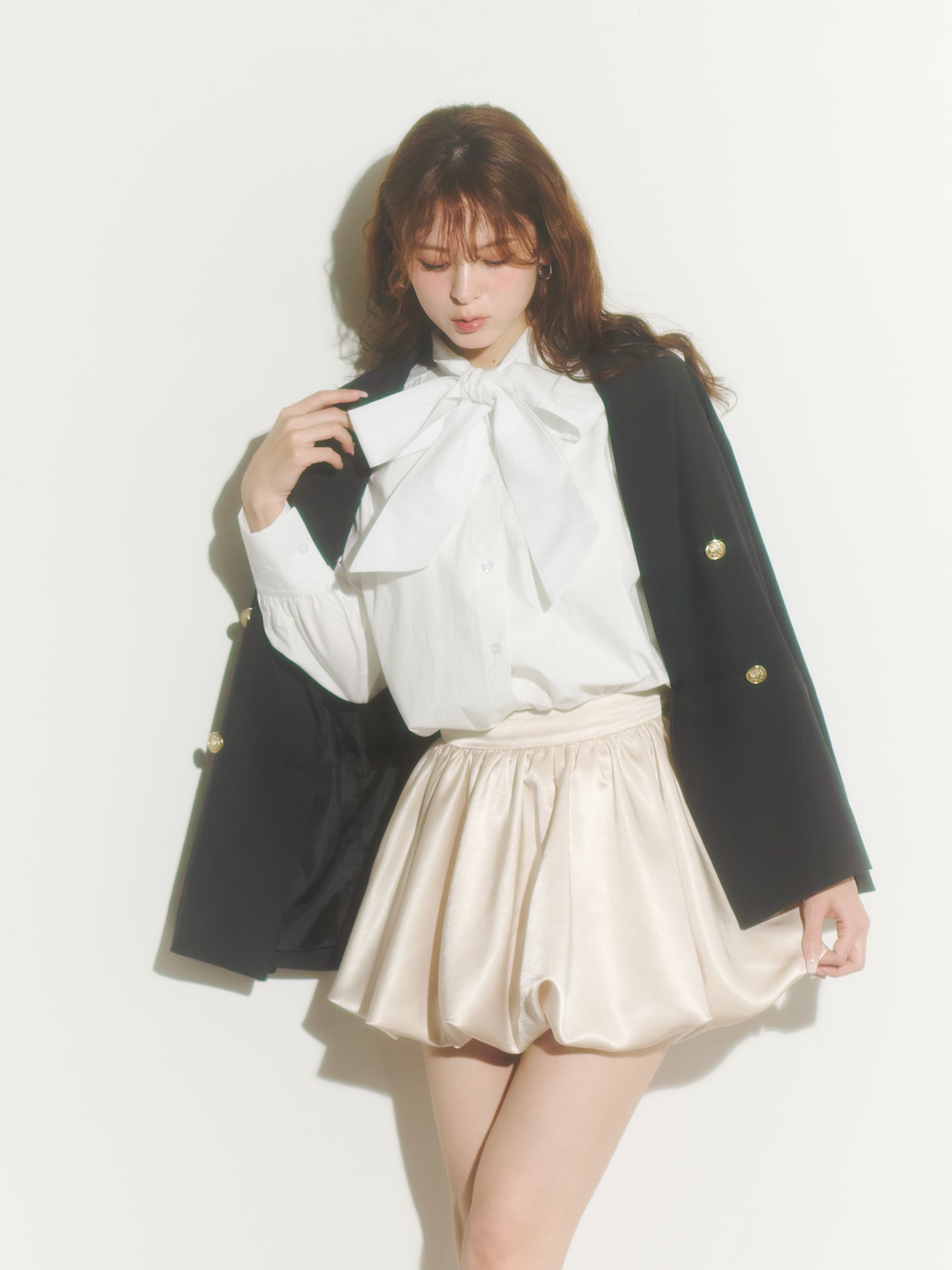 ビッグリボンシャツブラウス