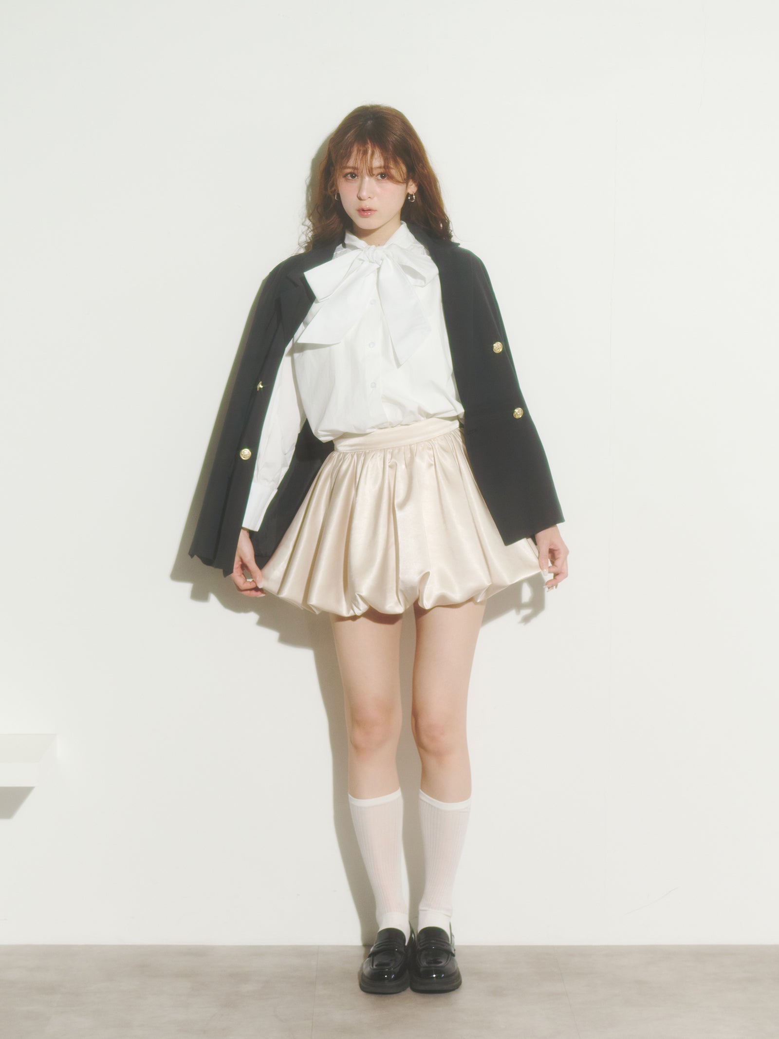 ビッグリボンシャツブラウス