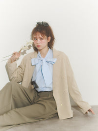 ビッグリボンシャツブラウス