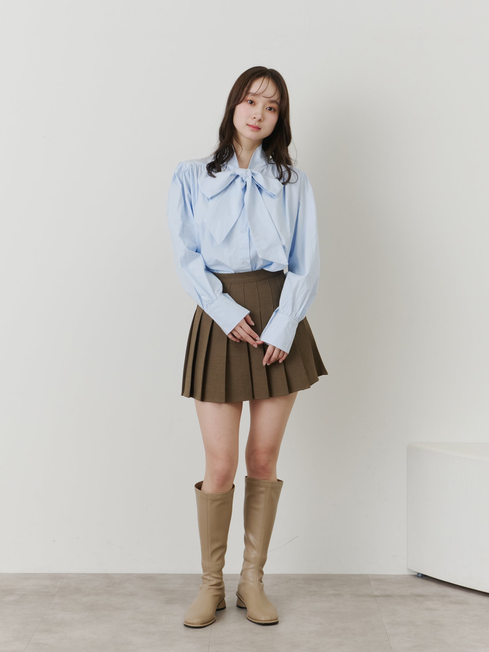 ビッグリボンシャツブラウス