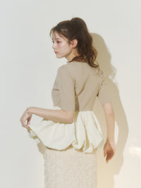 スクエアネックバルーントップス