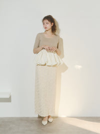 スクエアネックバルーントップス