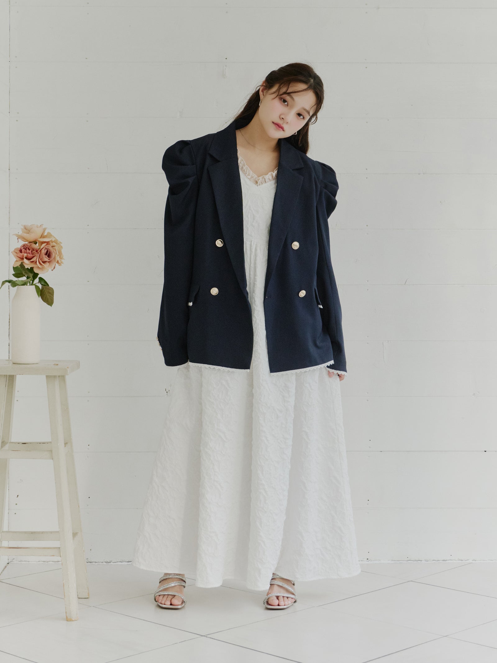 パフスリーブレースジャケット