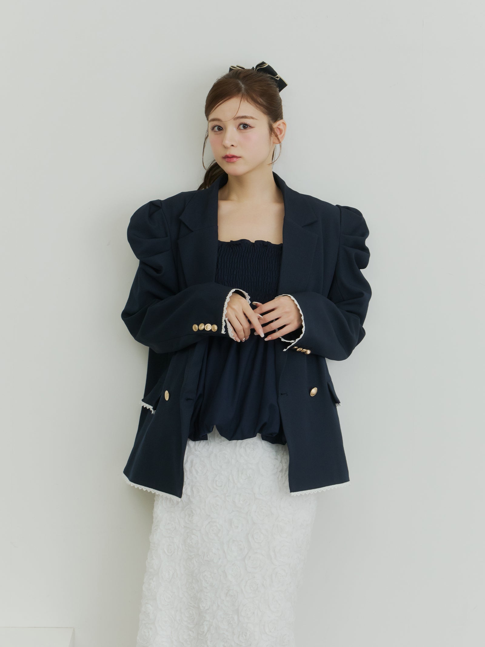 パフスリーブレースジャケット