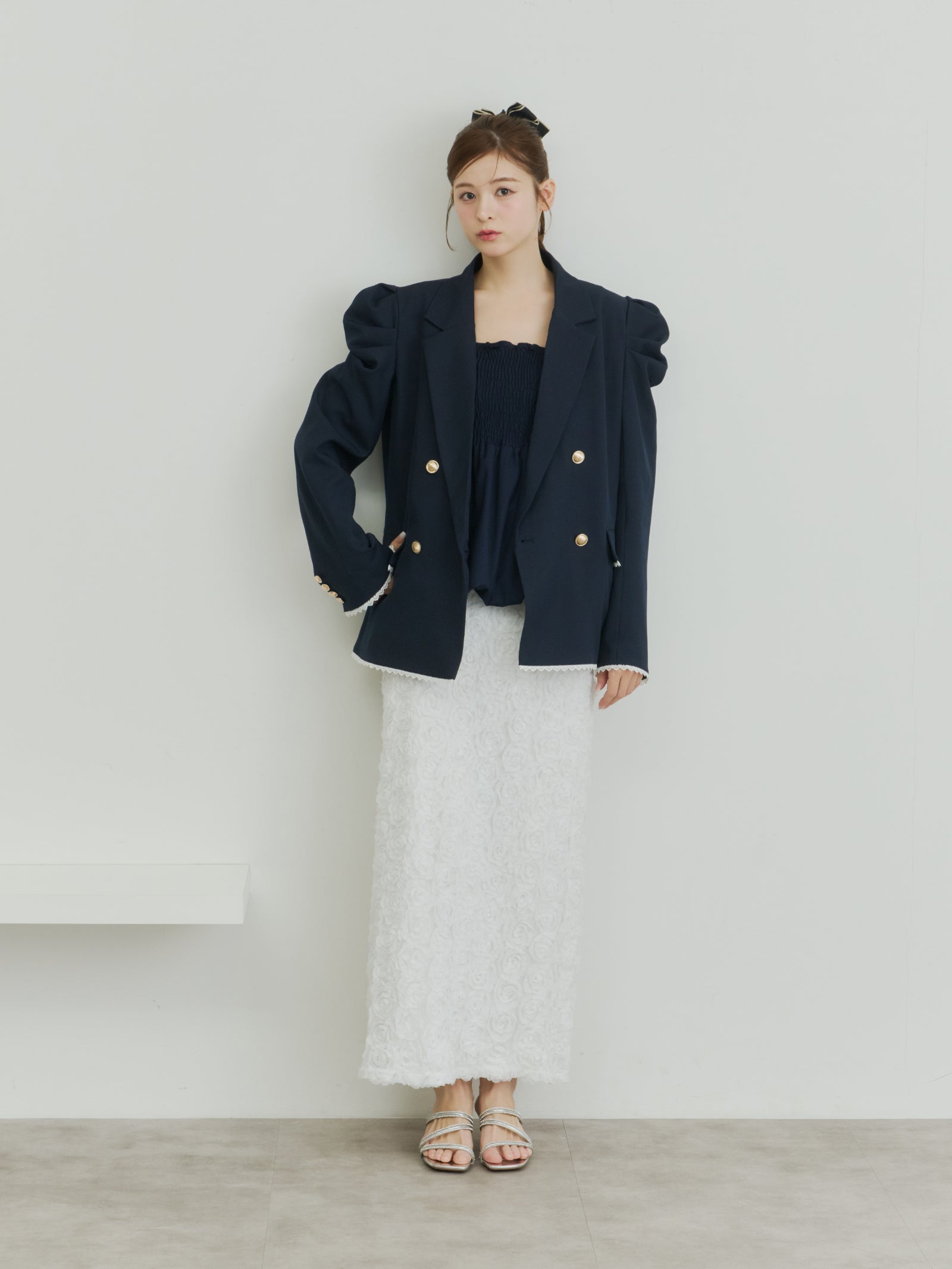 パフスリーブレースジャケット