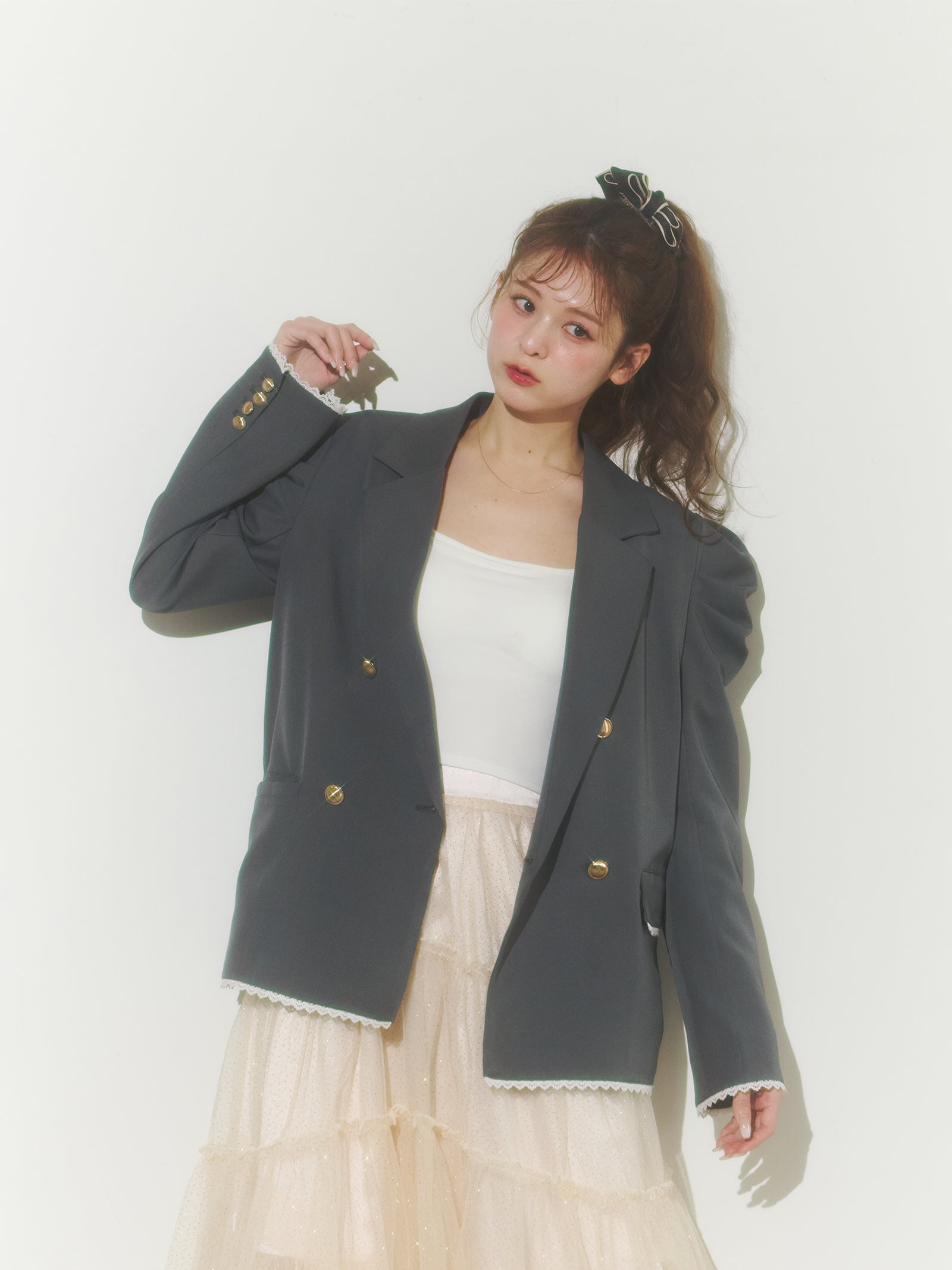 パフスリーブレースジャケット