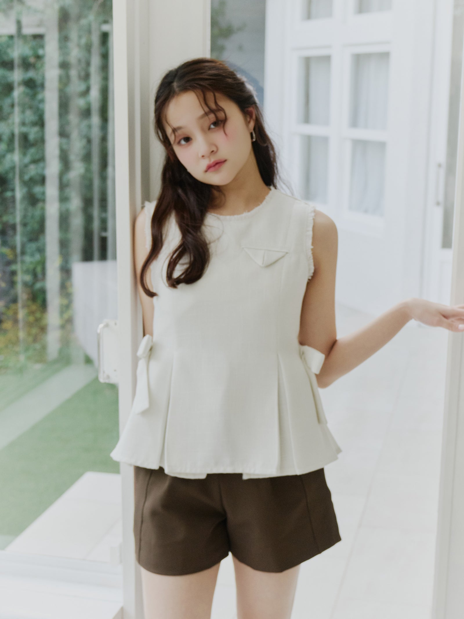 ベーシックベルトレスショートパンツ