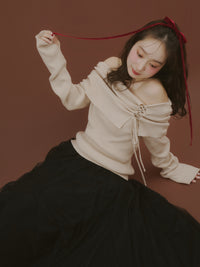 ボリュームロングチュールスカート