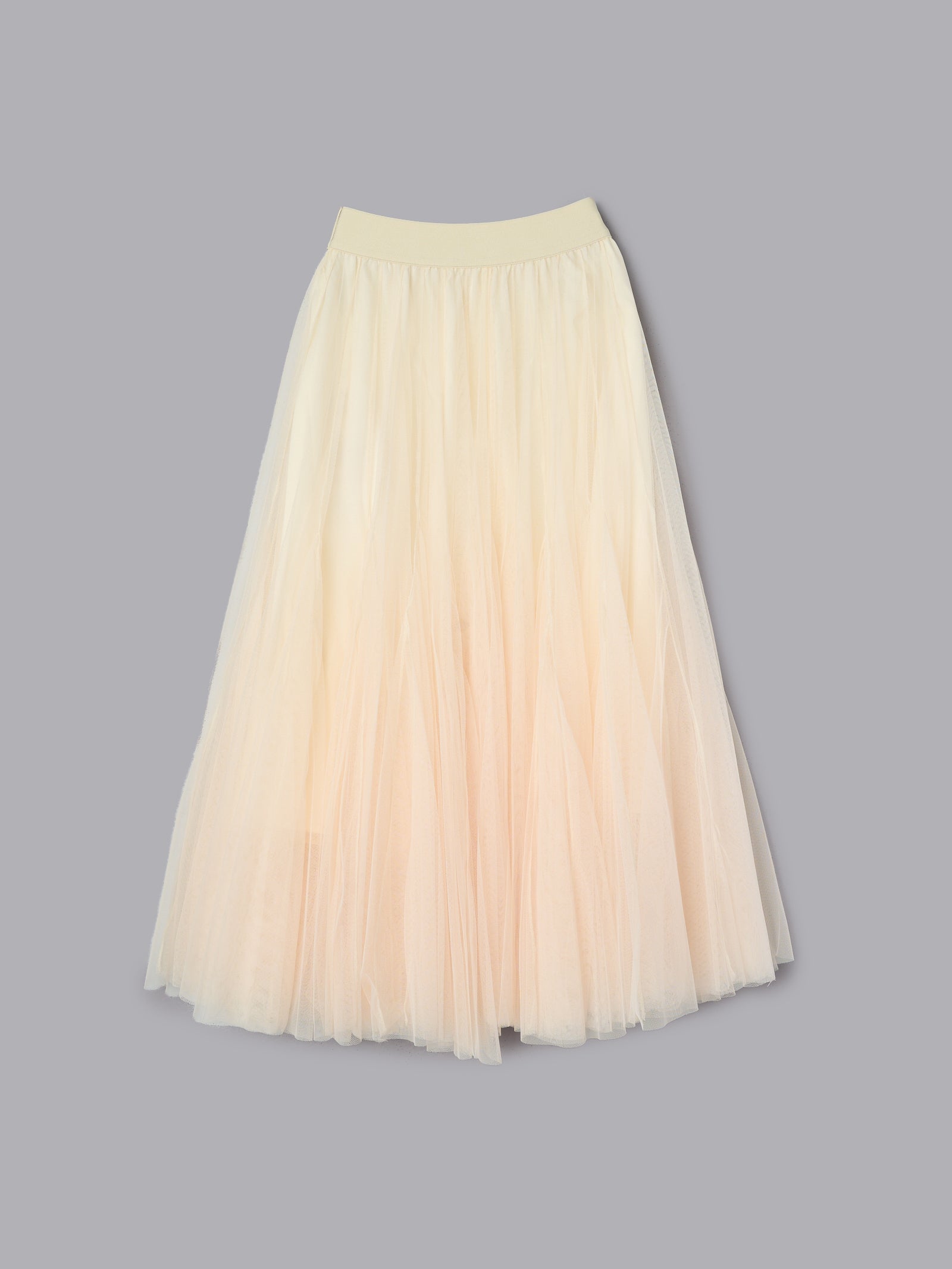 ボリュームロングチュールスカート
