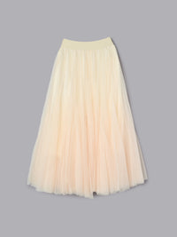 ボリュームロングチュールスカート