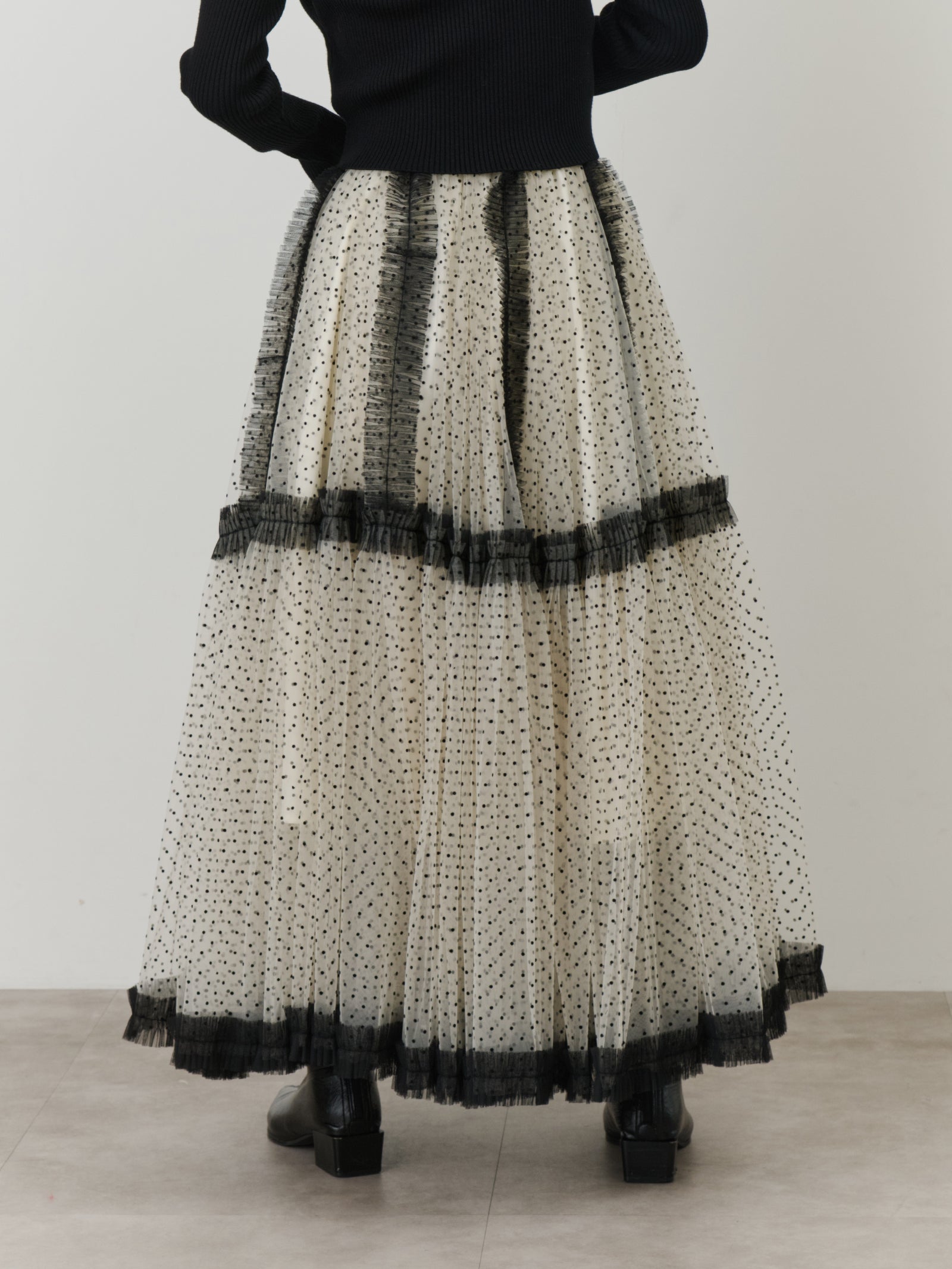 【一部予約】ボリュームドットチュールスカート【発送予定日 3月下旬~4月上旬】