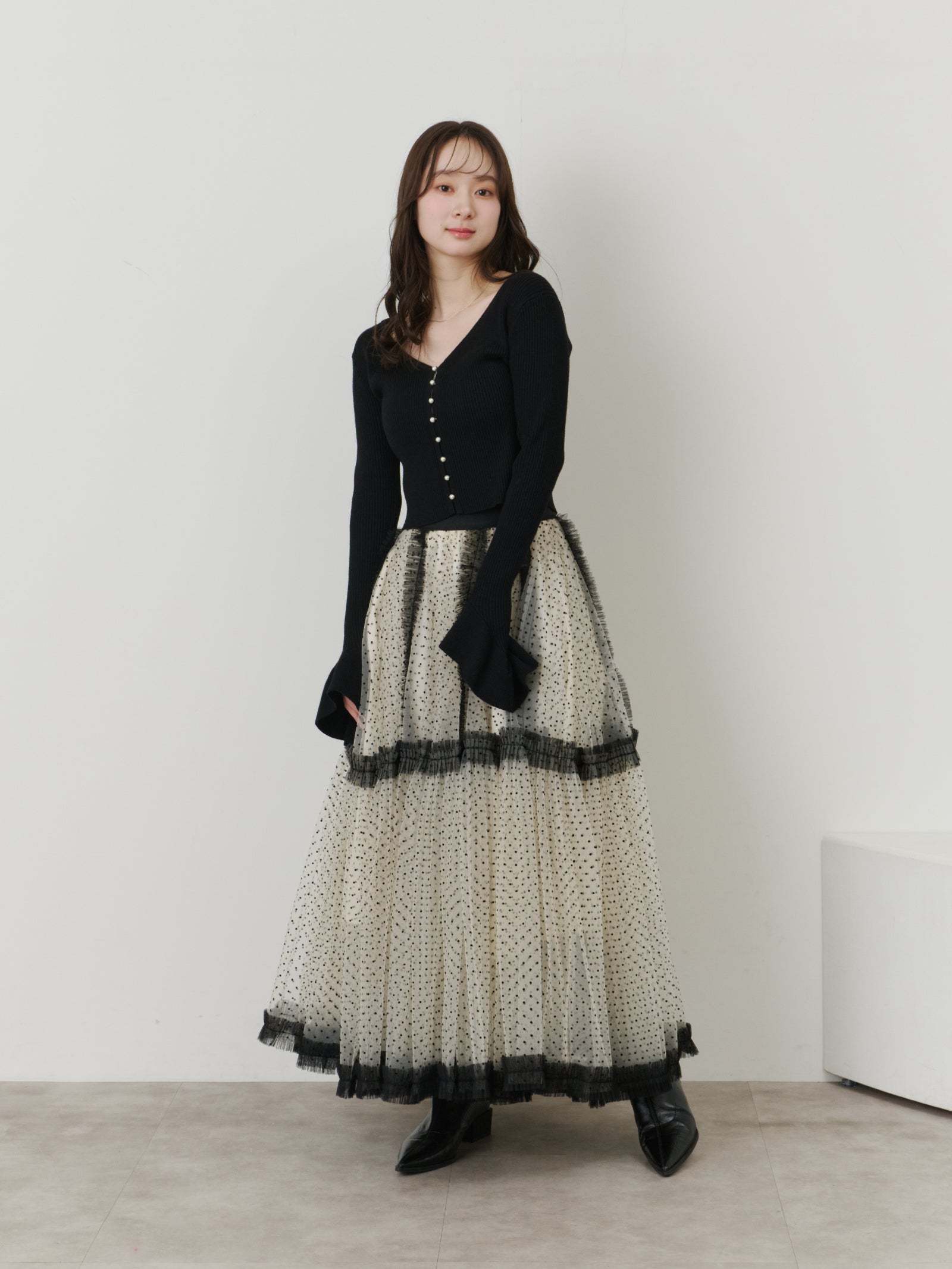 【一部予約】ボリュームドットチュールスカート【発送予定日 3月下旬~4月上旬】