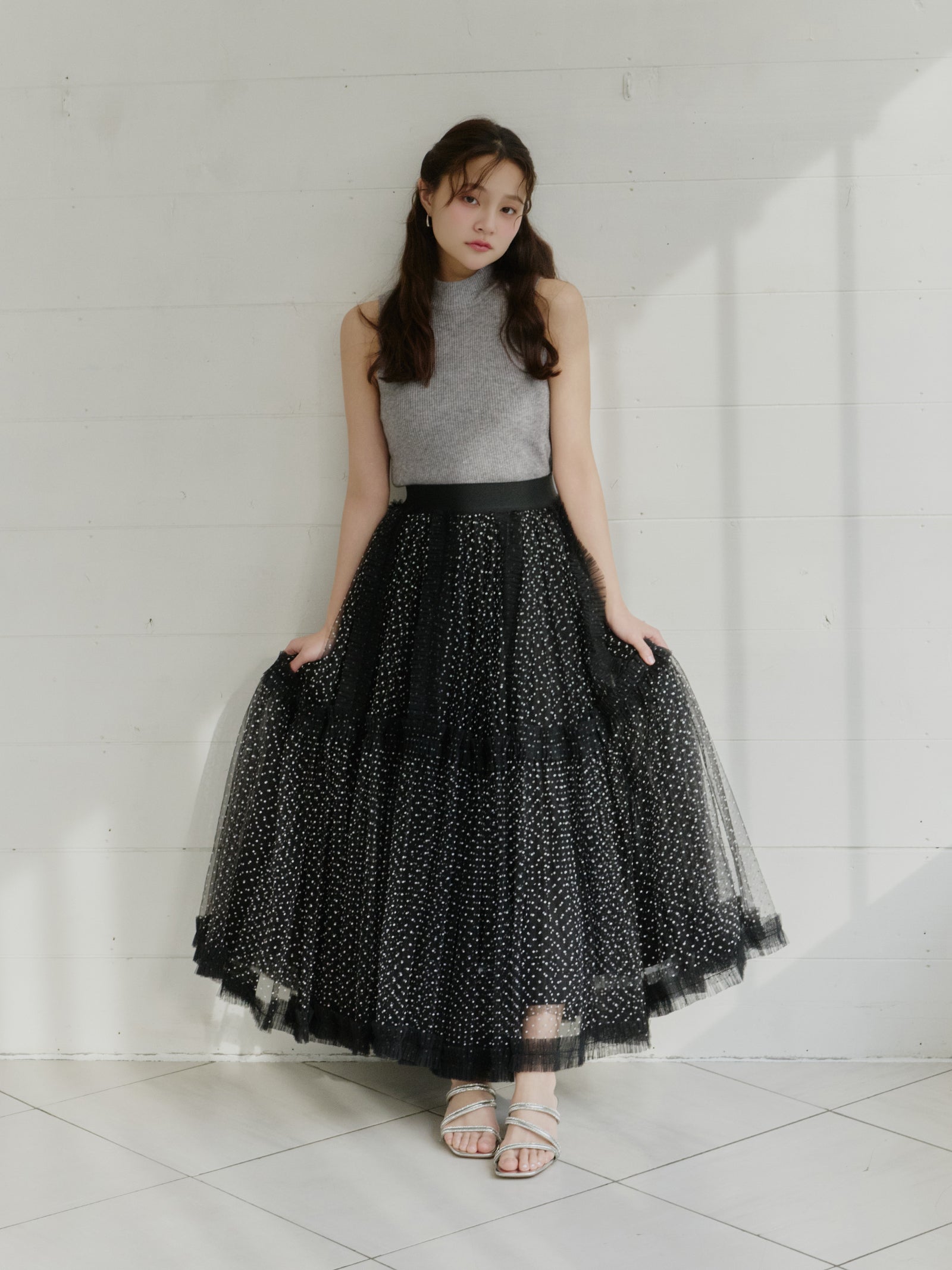 【一部予約】ボリュームドットチュールスカート【発送予定日 3月下旬~4月上旬】