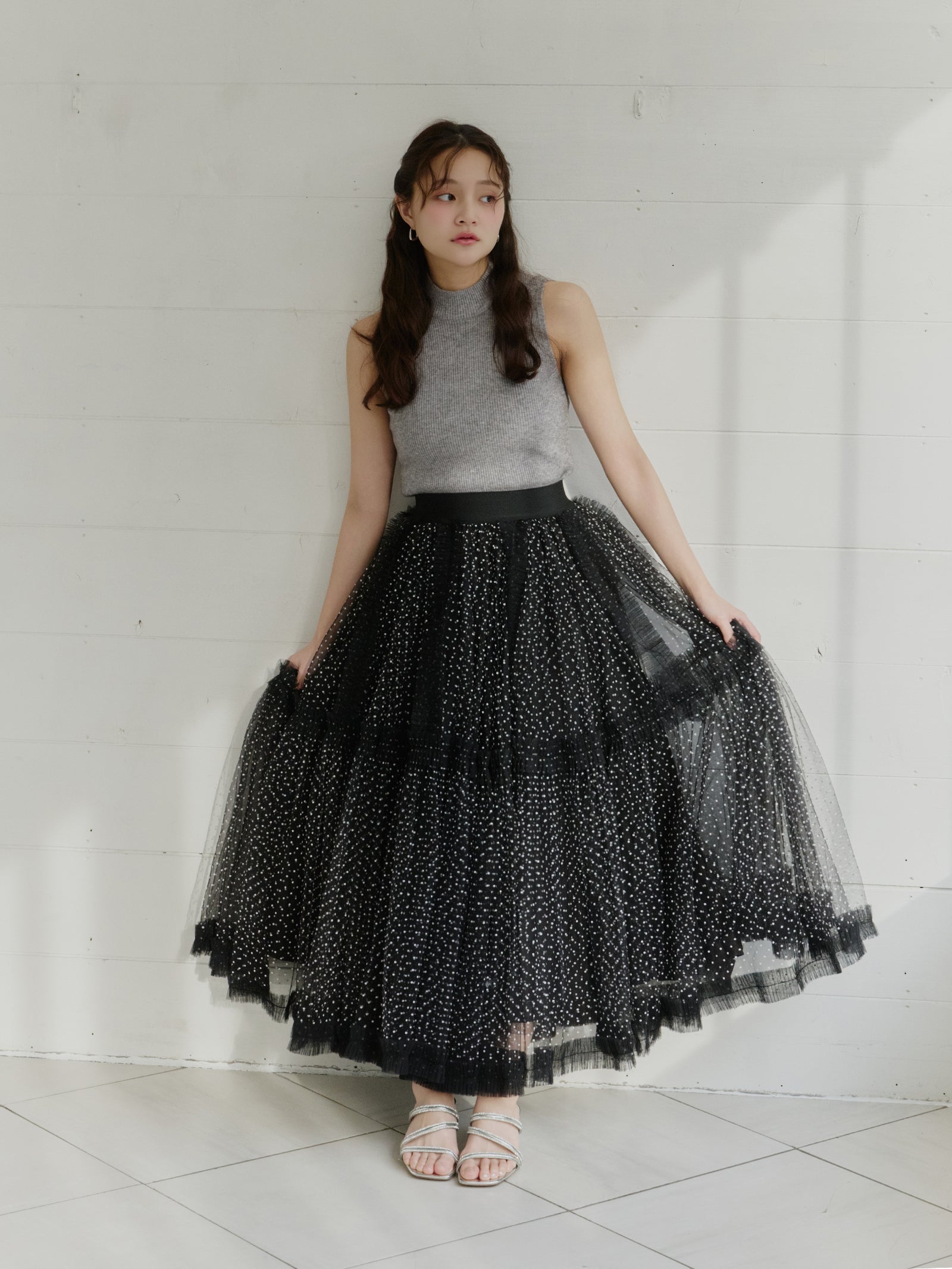 【一部予約】ボリュームドットチュールスカート【発送予定日 3月下旬~4月上旬】