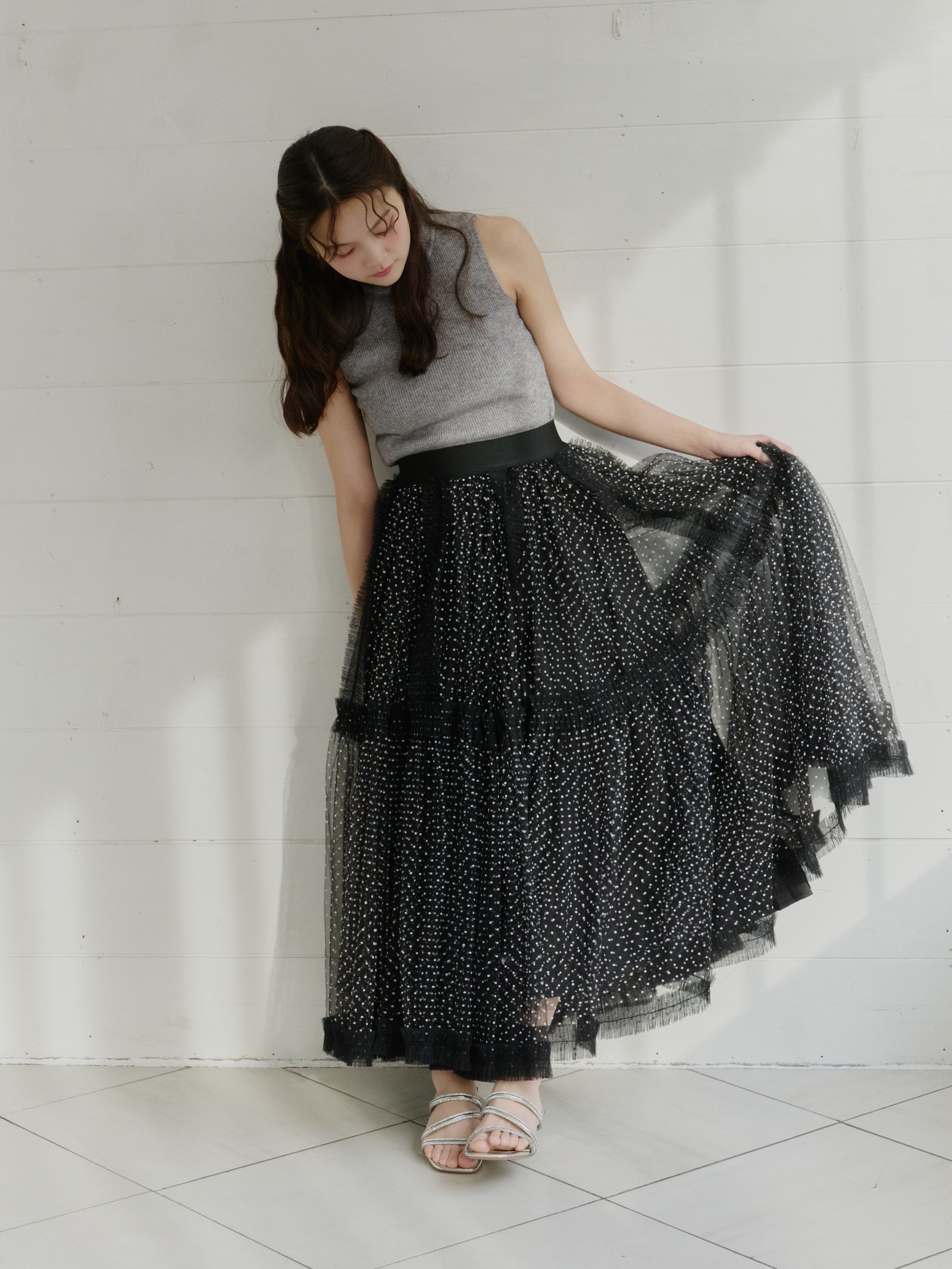 【一部予約】ボリュームドットチュールスカート【発送予定日 3月下旬~4月上旬】