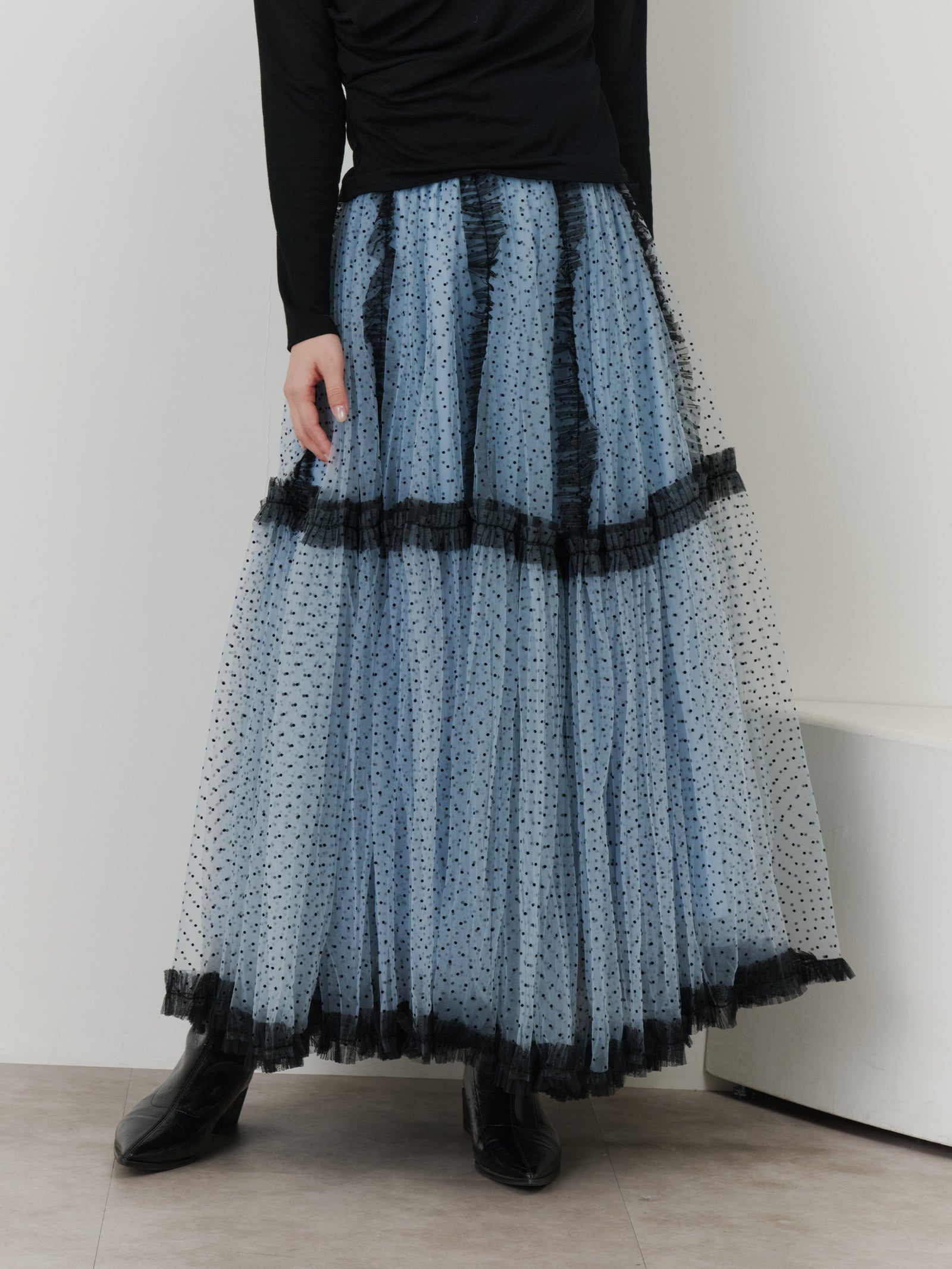 【一部予約】ボリュームドットチュールスカート【発送予定日 3月下旬~4月上旬】