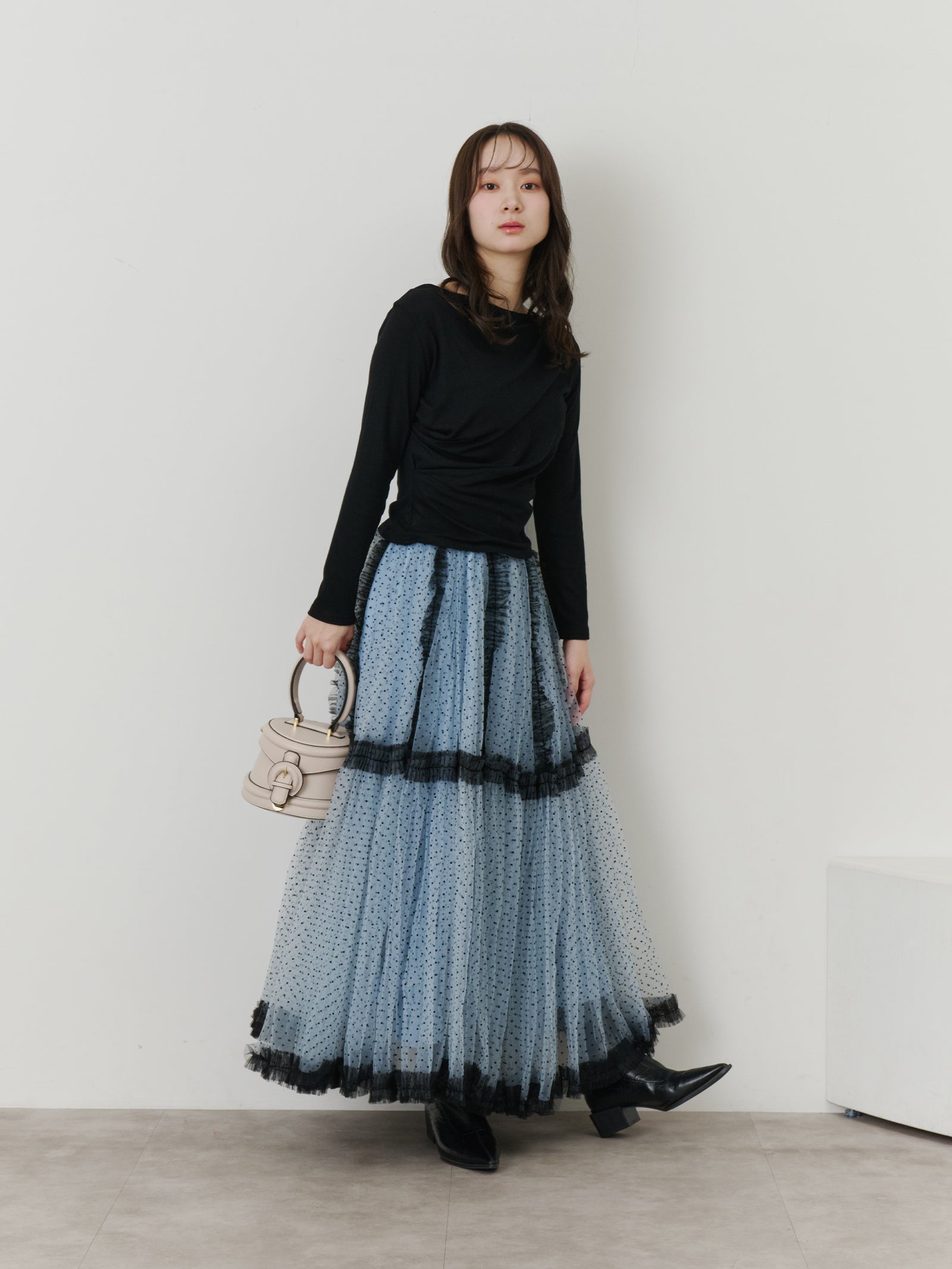 【一部予約】ボリュームドットチュールスカート【発送予定日 3月下旬~4月上旬】