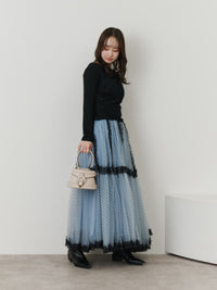 【一部予約】ボリュームドットチュールスカート【発送予定日 3月下旬~4月上旬】