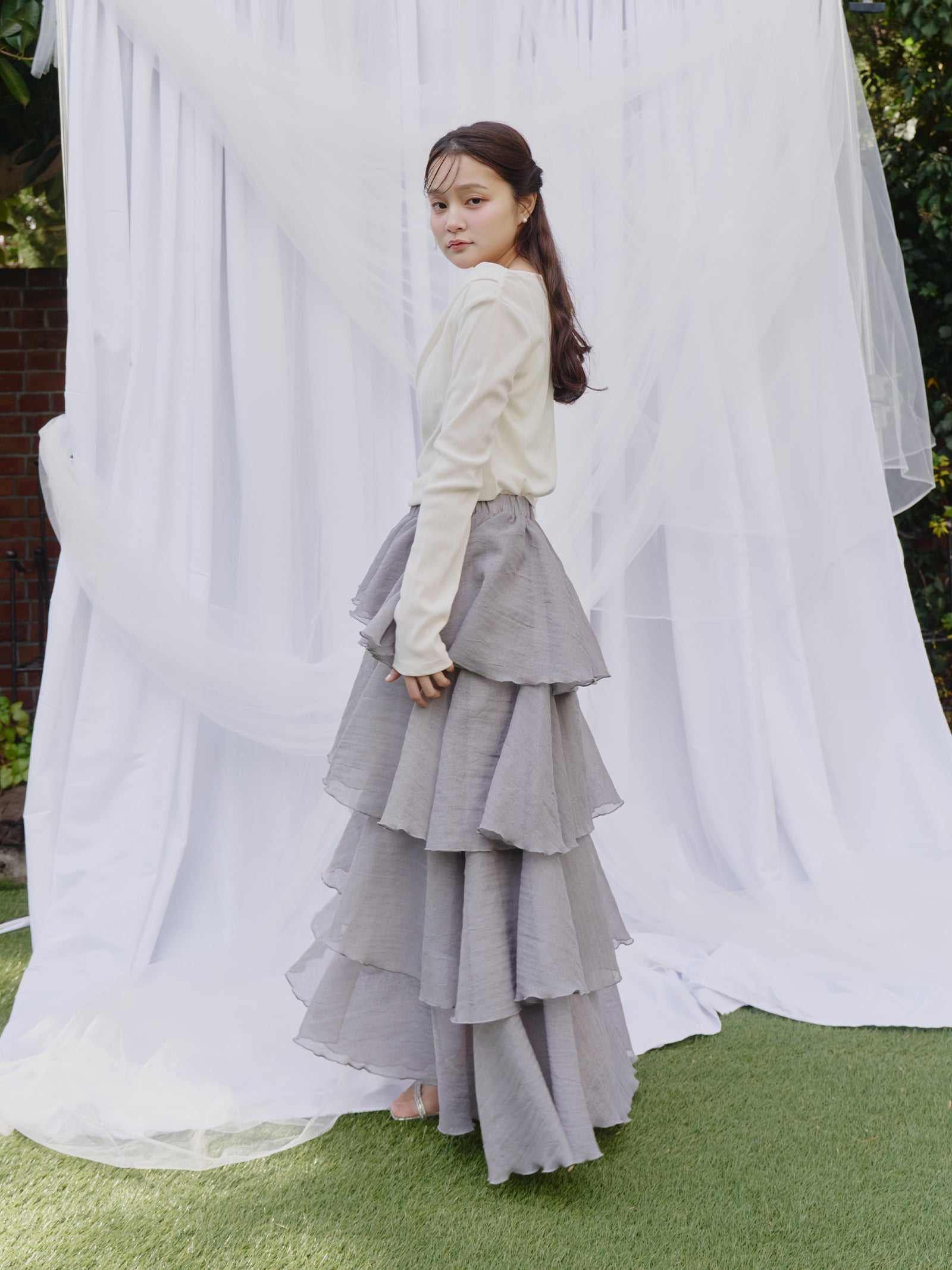 シアーメロウティアードスカート