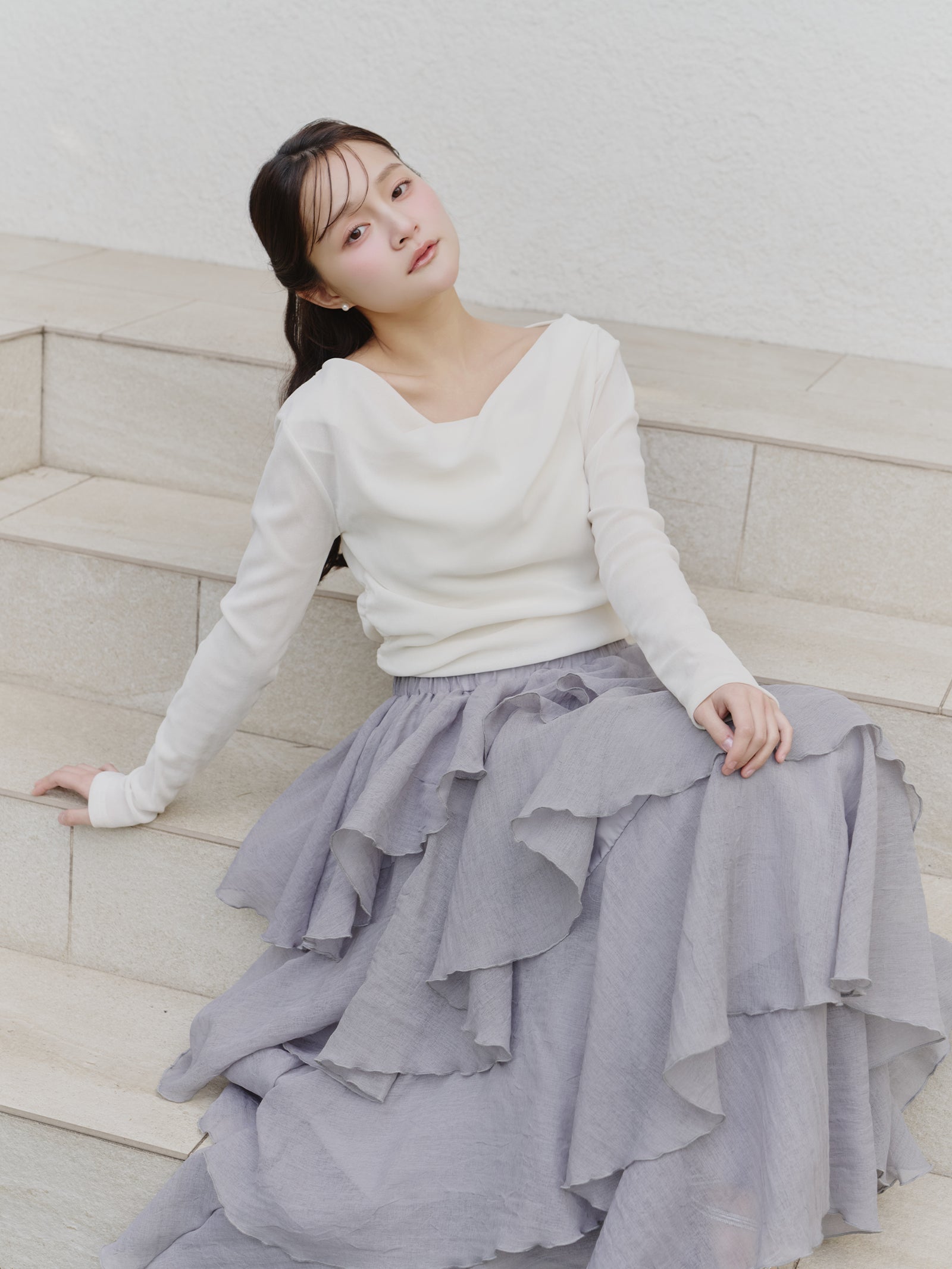 シアーメロウティアードスカート