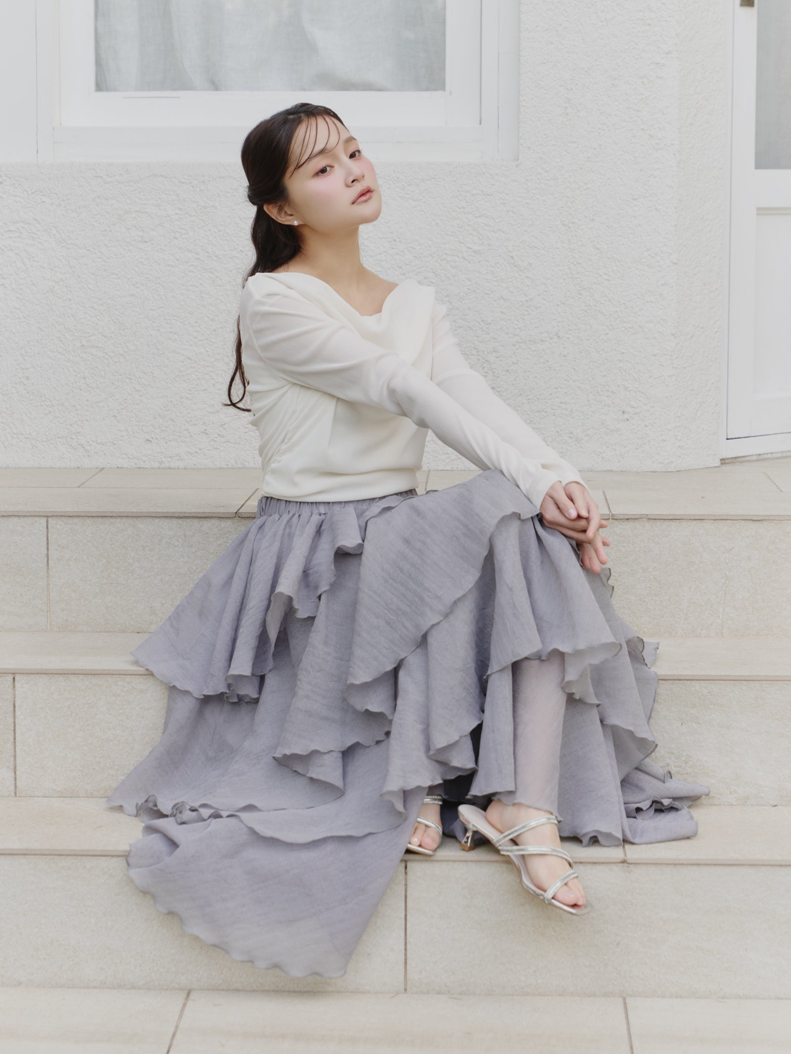シアーメロウティアードスカート