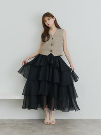 シアーメロウティアードスカート