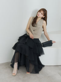 シアーメロウティアードスカート