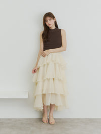 シアーメロウティアードスカート