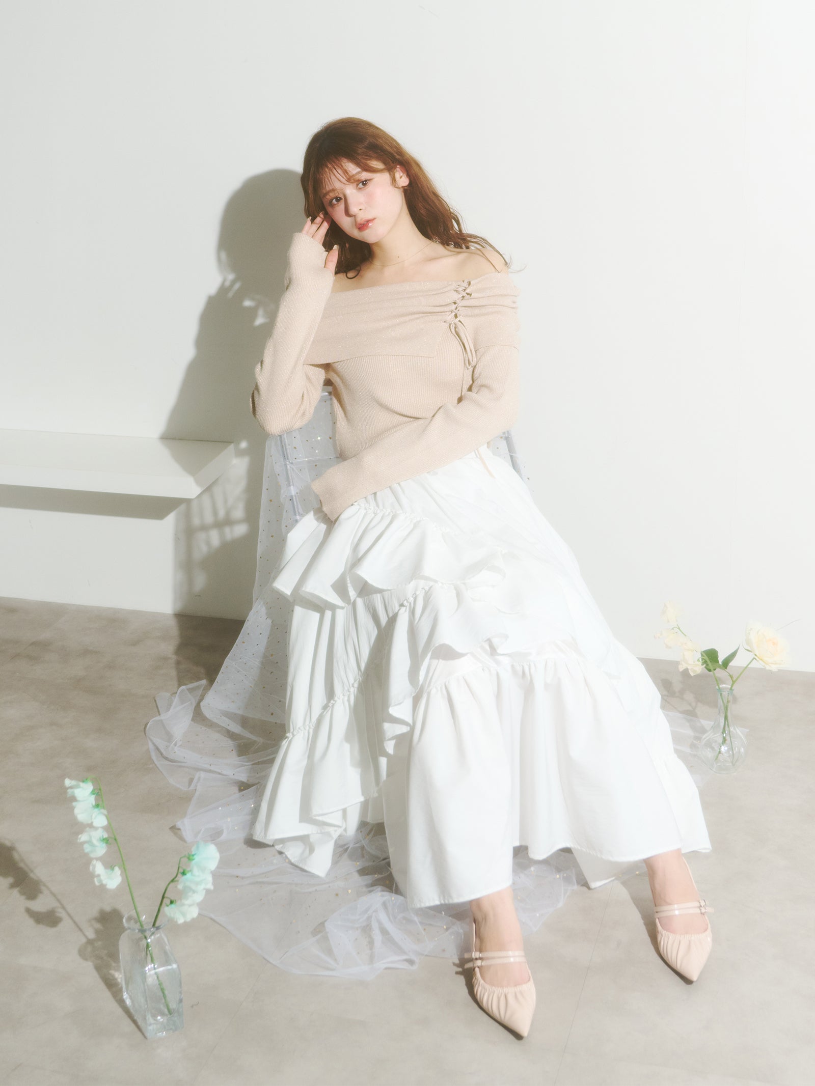 ランダムフレアスカート