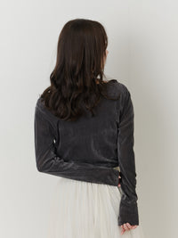 シアーベロアドレープトップス