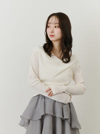 シアーベロアドレープトップス