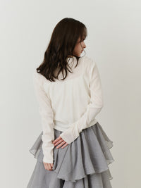 シアーベロアドレープトップス