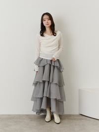 シアーベロアドレープトップス