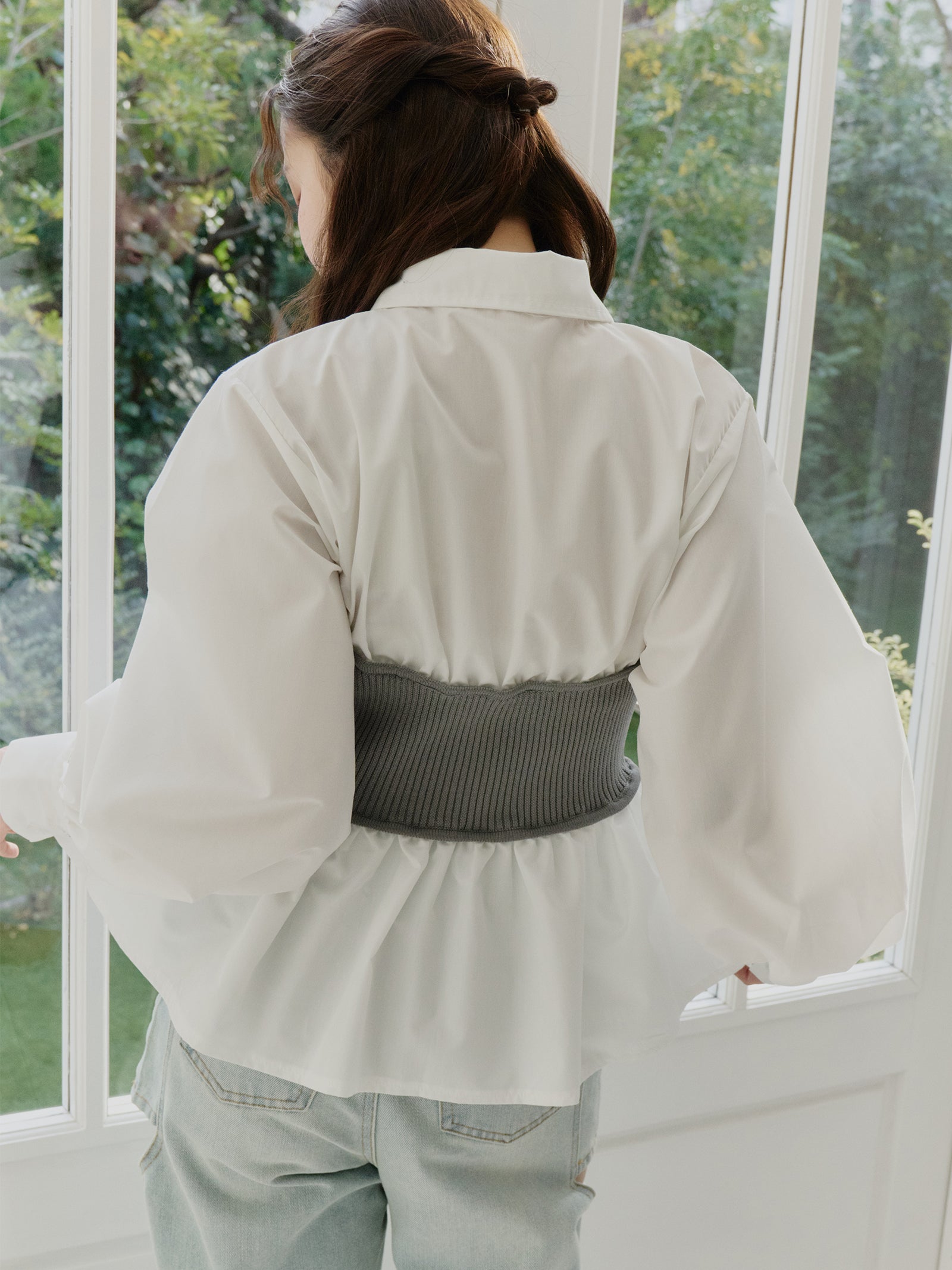 ニットビスチェドッキングシャツ