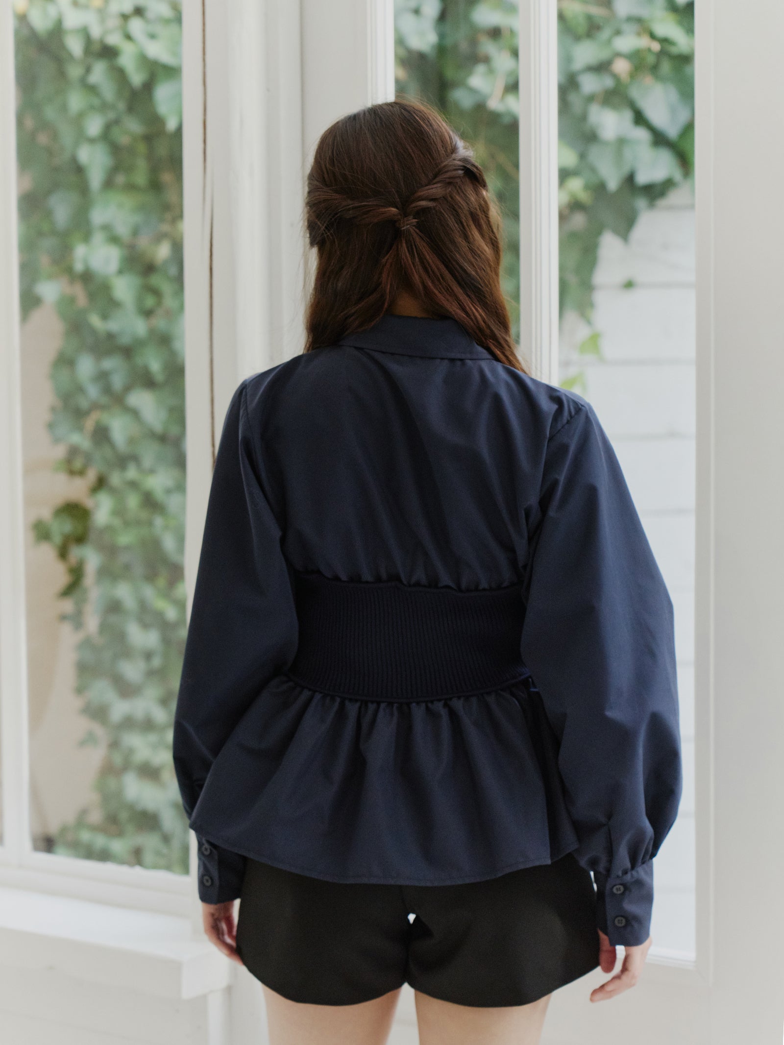 ニットビスチェドッキングシャツ