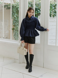 ニットビスチェドッキングシャツ