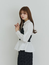 ニットビスチェドッキングシャツ